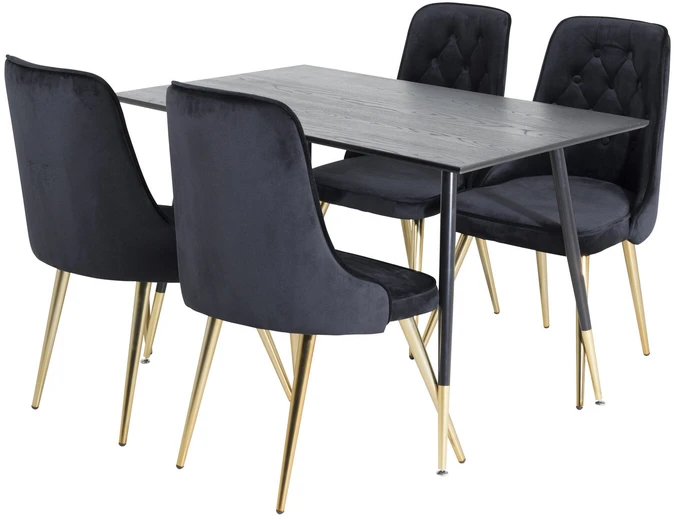 Venture Design Valgomasis stalas, Dipp, 75x120x85 cm, Juodas