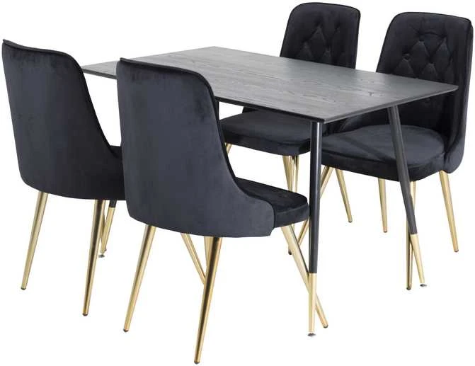 Venture Design Valgomasis stalas, Dipp, 75x120x85 cm, Juodas