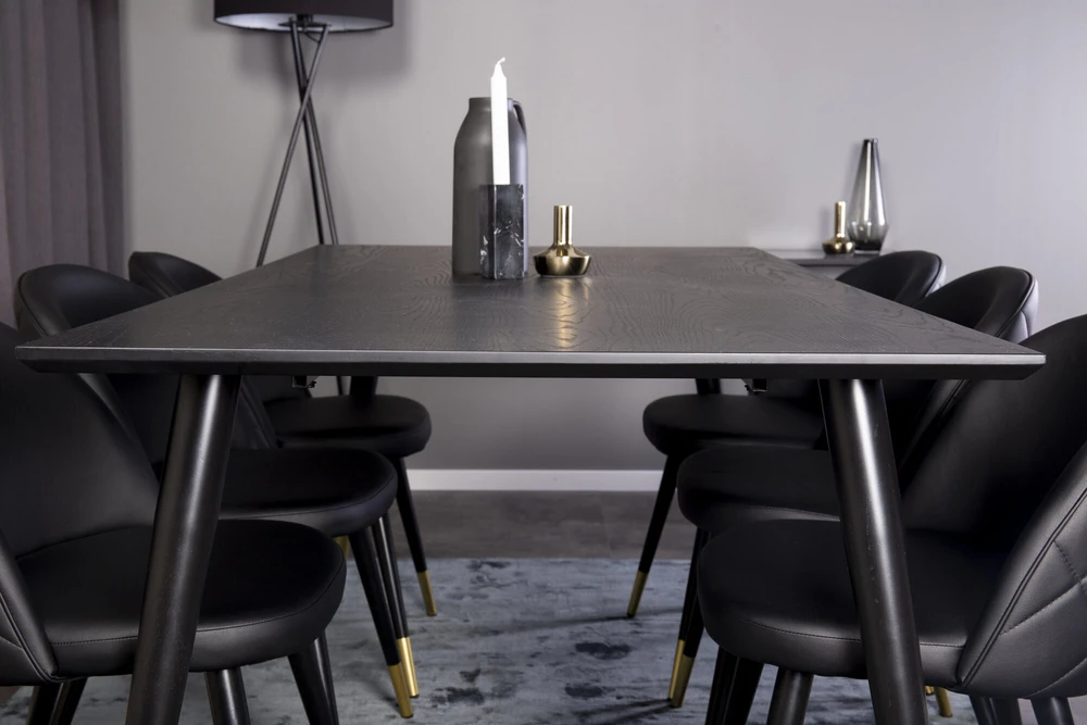 Venture Design Valgomasis stalas, Dipp, 180x90 cm, Juodas