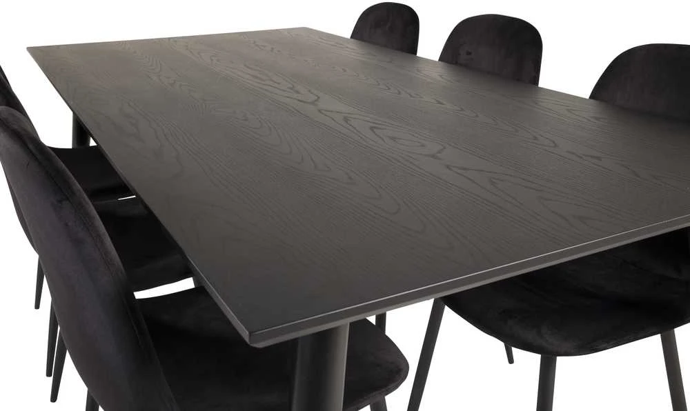 Venture Design Valgomasis stalas, Dipp, 180x90 cm, Juodas