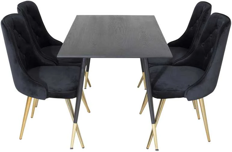 Venture Design Valgomasis stalas, Dipp, 75x120x85 cm, Juodas