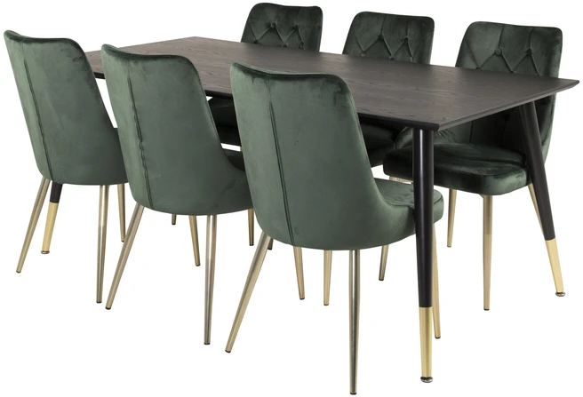 Venture Design Valgomasis stalas, Dipp, 180x90 cm, Juodas