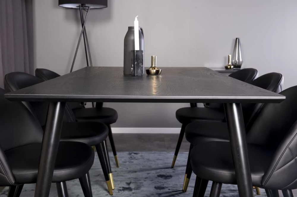 Venture Design Valgomasis stalas, Dipp, 180x90 cm, Juodas