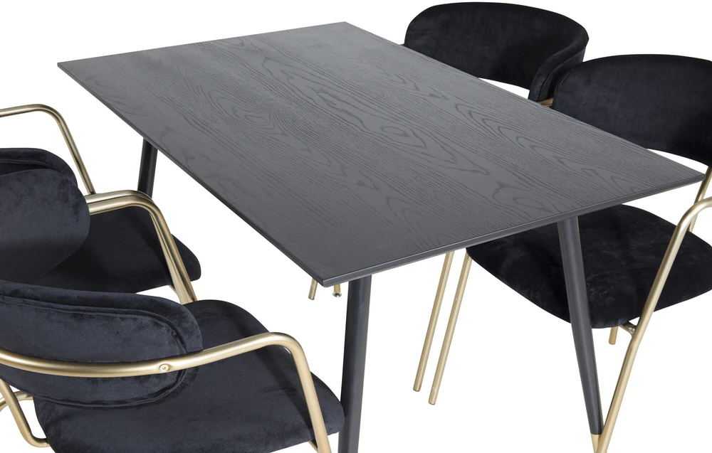 Venture Design Valgomasis stalas, Dipp, 75x120x85 cm, Juodas