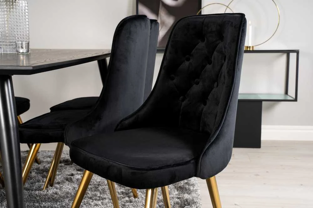 Venture Design Valgomasis stalas, Dipp, 180x90 cm, Juodas