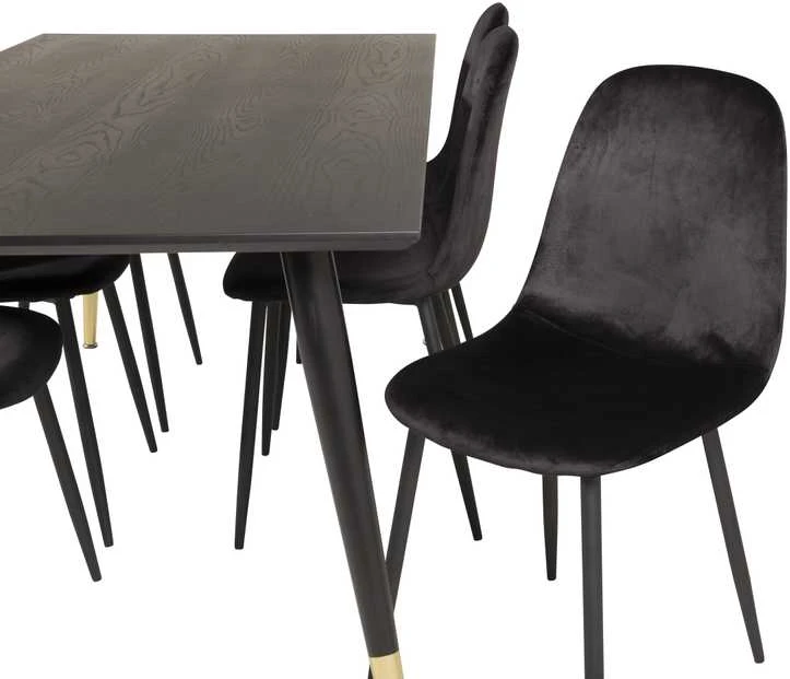 Venture Design Valgomasis stalas, Dipp, 180x90 cm, Juodas