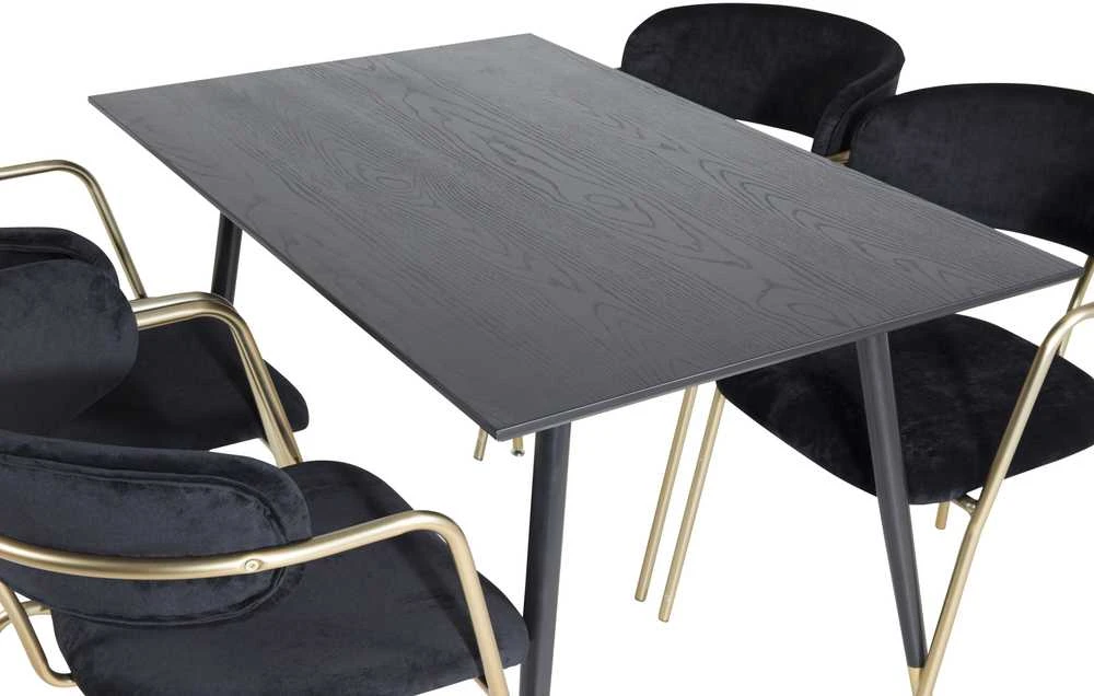 Venture Design Valgomasis stalas, Dipp, 75x120x85 cm, Juodas
