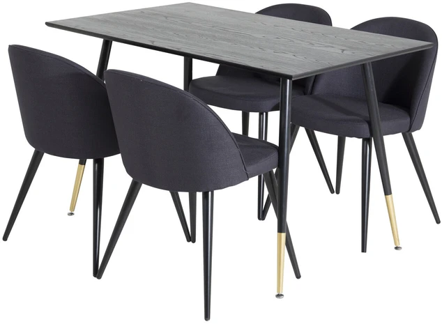 Venture Design Valgomasis stalas, Dipp, 75x120x85 cm, Juodas