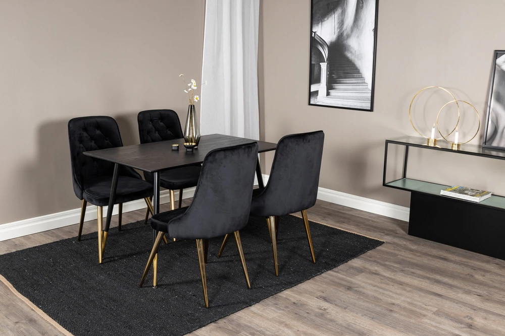 Venture Design Valgomasis stalas, Dipp, 75x120x85 cm, Juodas