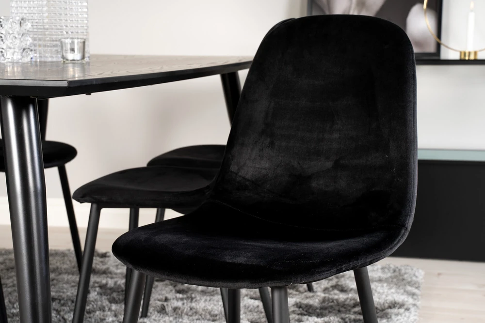 Venture Design Valgomasis stalas, Dipp, 180x90 cm, Juodas