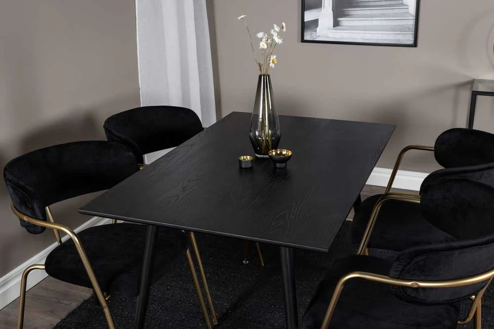 Venture Design Valgomasis stalas, Dipp, 75x120x85 cm, Juodas