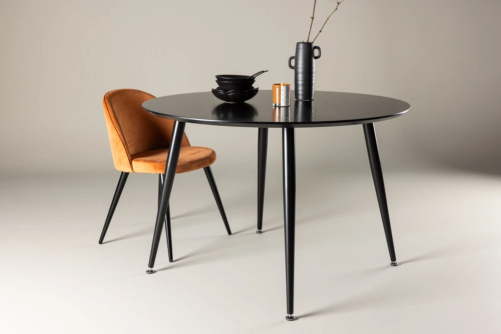 Venture Design Valgomasis stalas, Dipp, ø115 cm, Juodas