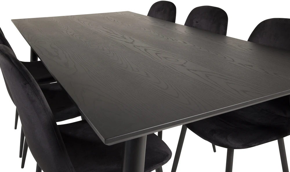Venture Design Valgomasis stalas, Dipp, 180x90 cm, Juodas