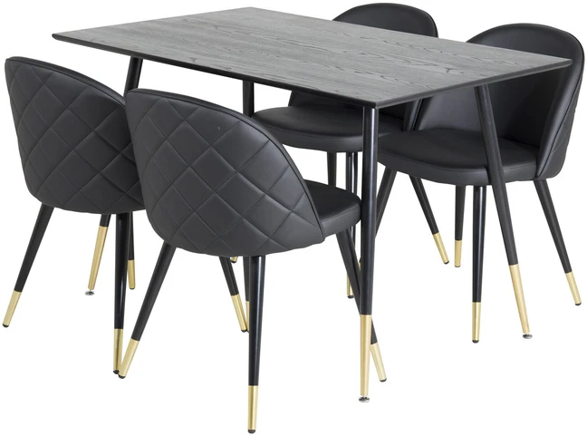 Venture Design Valgomasis stalas, Dipp, 75x120x85 cm, Juodas