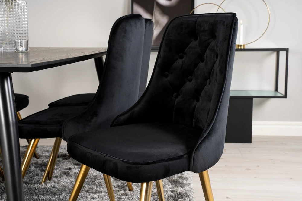 Venture Design Valgomasis stalas, Dipp, 180x90 cm, Juodas