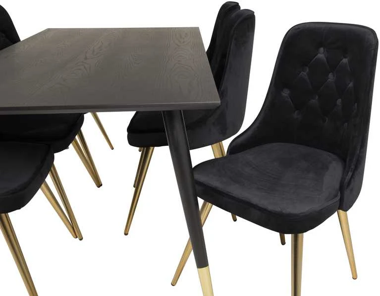 Venture Design Valgomasis stalas, Dipp, 180x90 cm, Juodas
