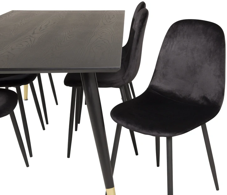 Venture Design Valgomasis stalas, Dipp, 180x90 cm, Juodas