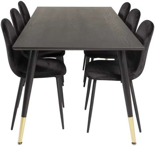 Venture Design Valgomasis stalas, Dipp, 180x90 cm, Juodas
