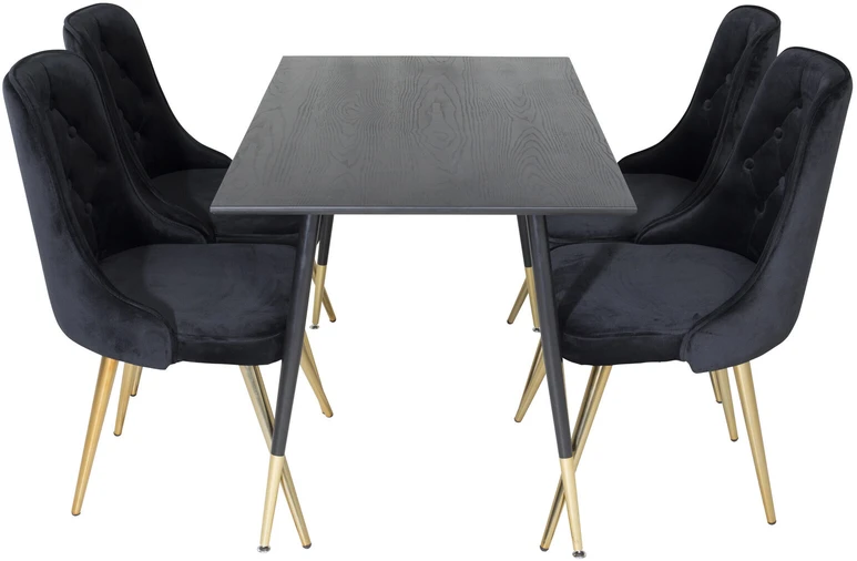 Venture Design Valgomasis stalas, Dipp, 75x120x85 cm, Juodas