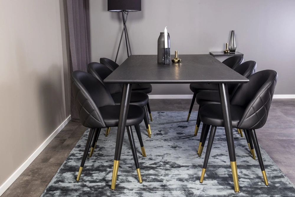 Venture Design Valgomasis stalas, Dipp, 180x90 cm, Juodas