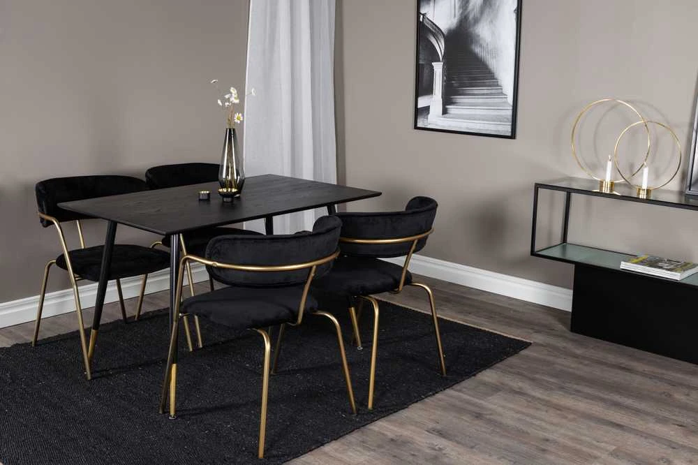 Venture Design Valgomasis stalas, Dipp, 75x120x85 cm, Juodas