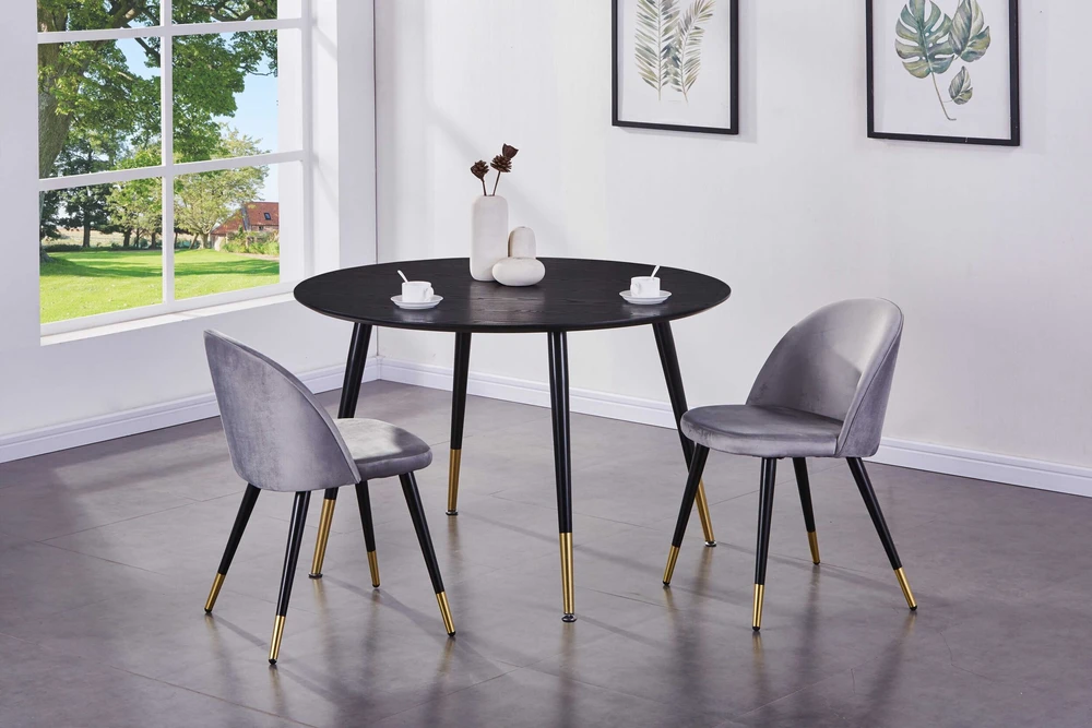 Venture Design Valgomasis stalas, Dipp, ø115 cm, Juodas