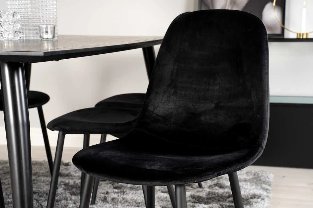 Venture Design Valgomasis stalas, Dipp, 180x90 cm, Juodas