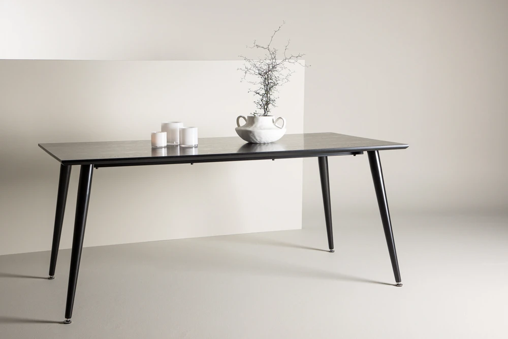 Venture Design Valgomasis stalas, Dipp, 180x90 cm, Juodas