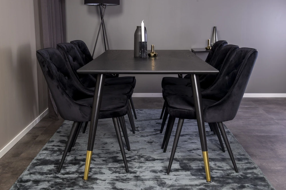 Venture Design Valgomasis stalas, Dipp, 180x90 cm, Juodas