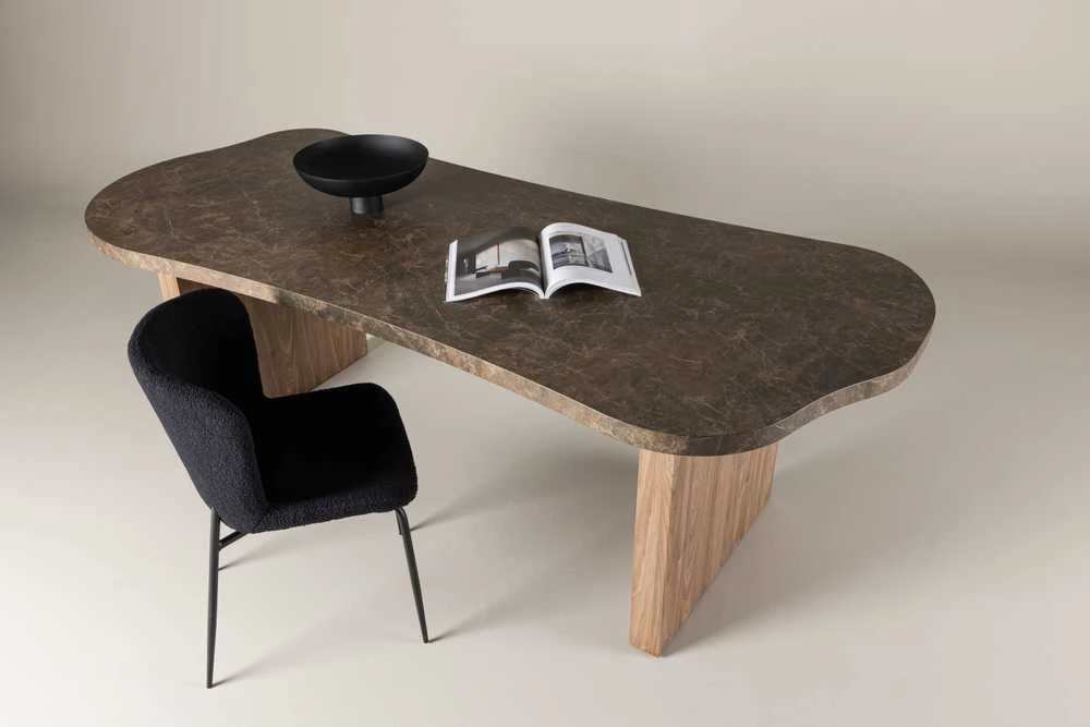 Venture Design Valgomasis stalas, Eleonora, 100x230 cm, Ruda