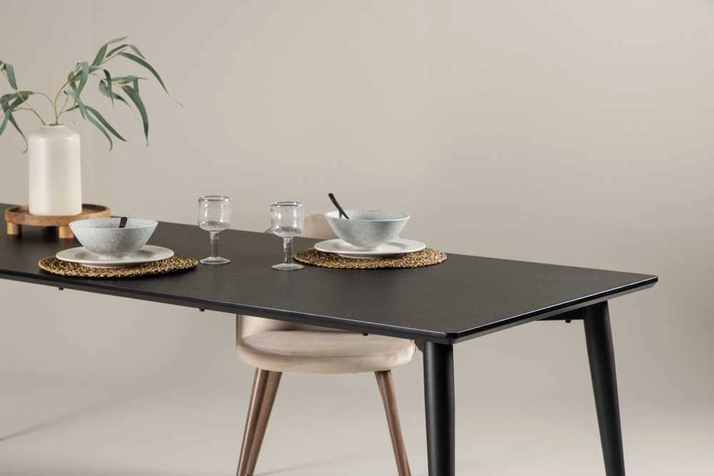Venture Design Valgomasis stalas, Ellis, 85x230 cm, Juodas