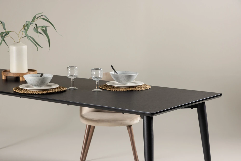 Venture Design Valgomasis stalas, Ellis, 85x230 cm, Juodas