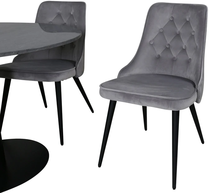 Venture Design Valgomasis stalas, Estelle, ø106 cm, Juodas