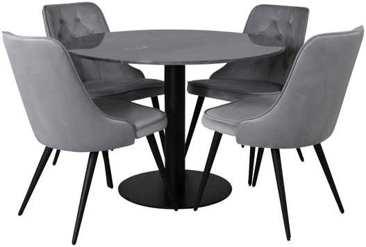 Venture Design Valgomasis stalas, Estelle, ø106 cm, Juodas