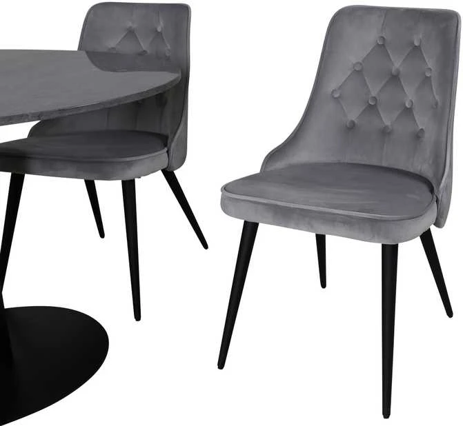 Venture Design Valgomasis stalas, Estelle, ø106 cm, Juodas