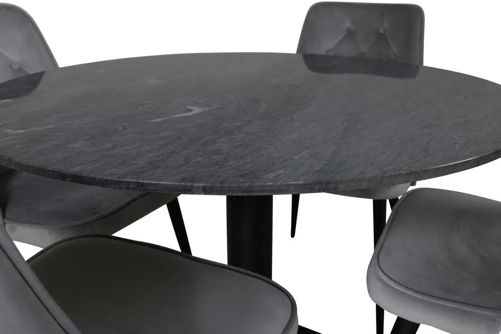 Venture Design Valgomasis stalas, Estelle, ø106 cm, Juodas