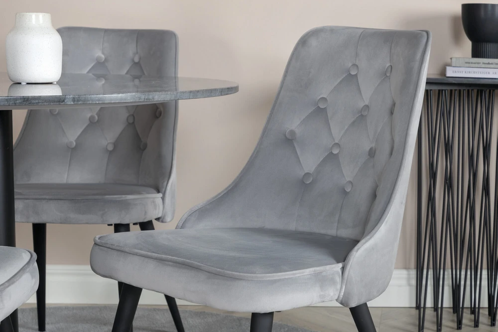 Venture Design Valgomasis stalas, Estelle, ø106 cm, Juodas