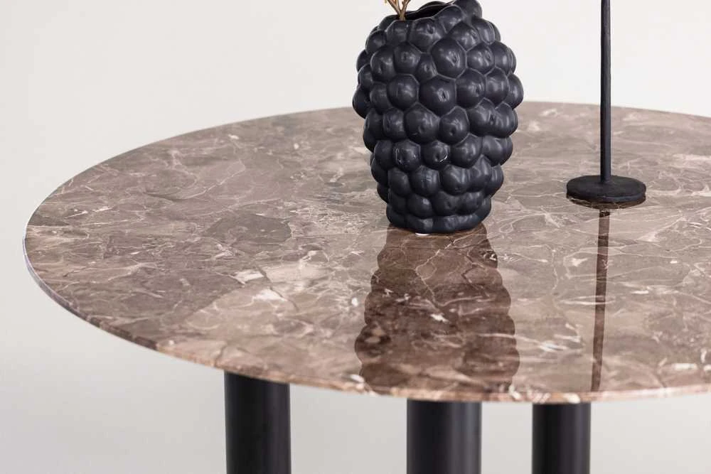 Venture Design Valgomasis stalas, Havsten, Ø106x75 cm, juodas