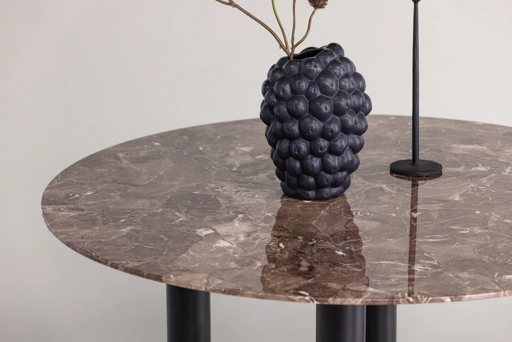 Venture Design Valgomasis stalas, Havsten, Ø106x75 cm, juodas