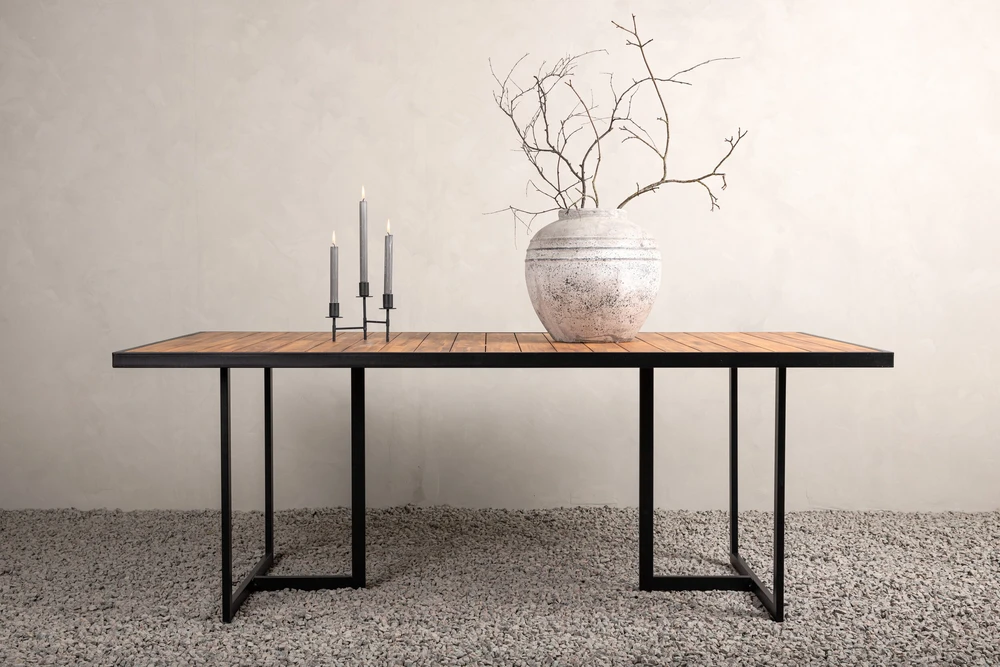 Venture Design Valgomasis stalas, Khung, 200x100 cm, Ruda