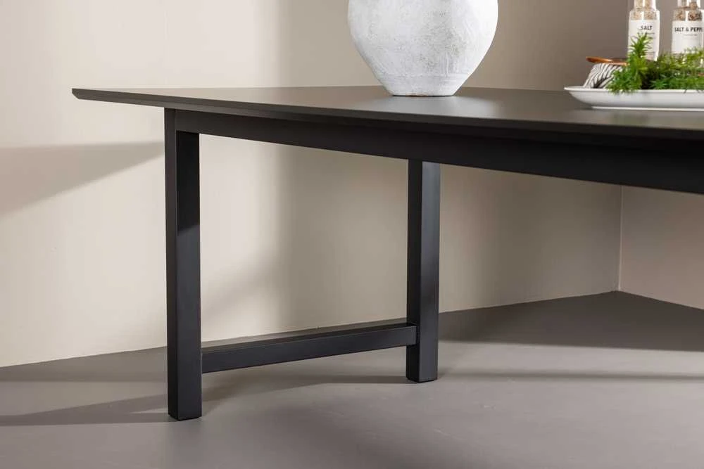 Venture Design Valgomasis stalas, Kiekis, 220x100 cm, Juodas