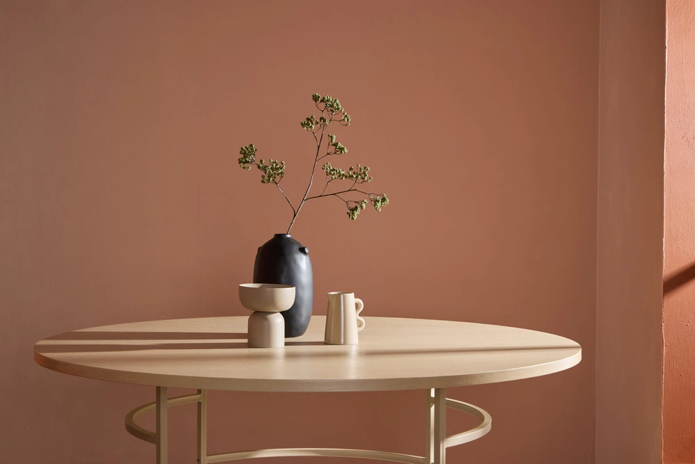 Venture Design Valgomasis stalas, Kopenhaga, ⌀140x74 cm, balta kalkė