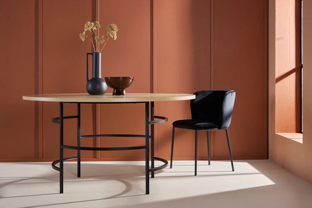 Venture Design Valgomasis stalas, Kopenhaga, ⌀140x74 cm, balta kalkė