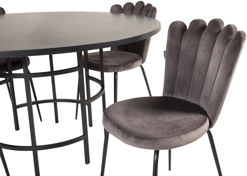 Venture Design Valgomasis stalas, Kopenhaga, ⌀140 cm, Juodas