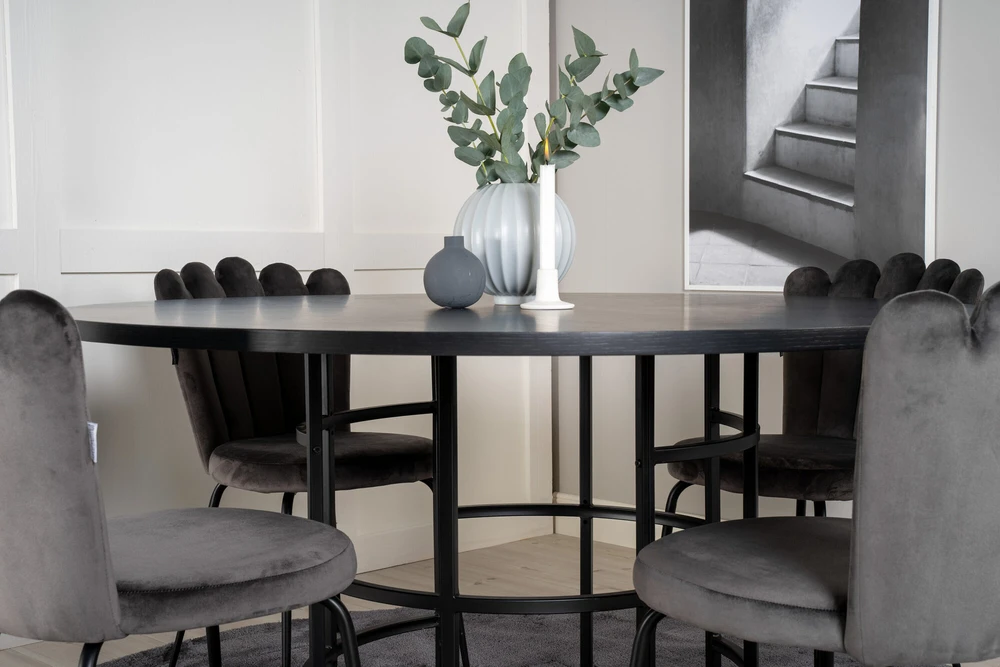 Venture Design Valgomasis stalas, Kopenhaga, ⌀140 cm, Juodas