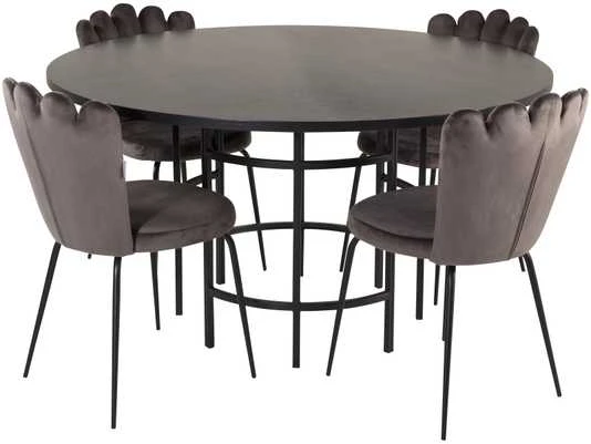 Venture Design Valgomasis stalas, Kopenhaga, ⌀140 cm, Juodas
