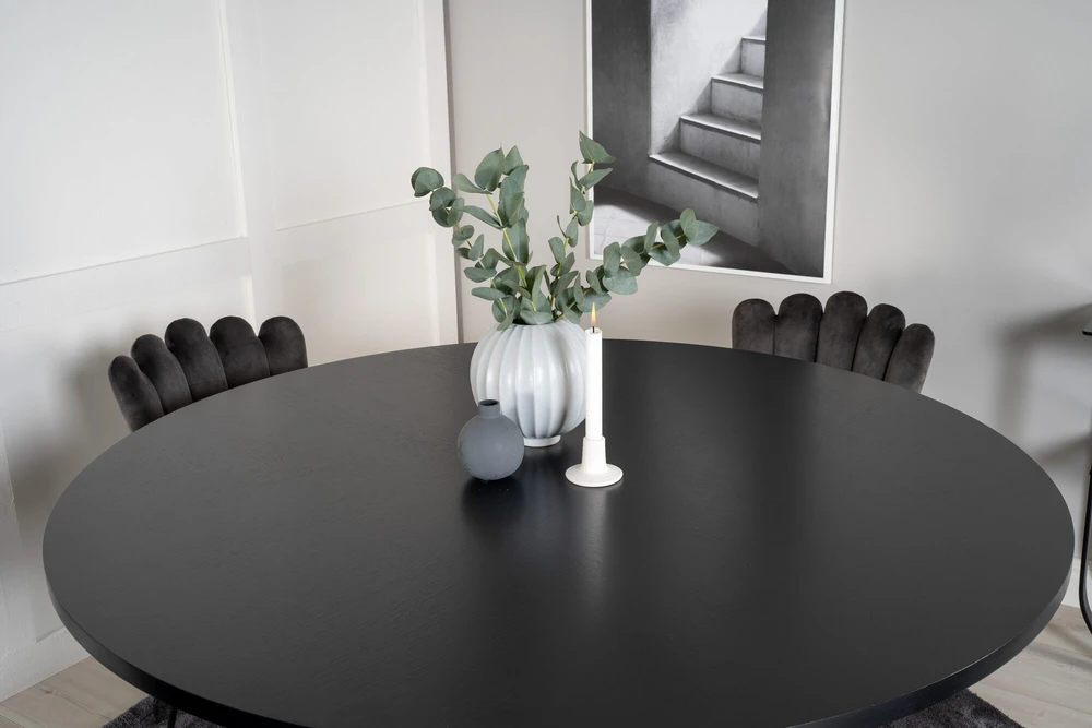 Venture Design Valgomasis stalas, Kopenhaga, ⌀140 cm, Juodas