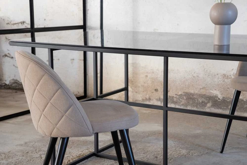Venture Design Valgomasis stalas, Leif, 200x90 cm, Juodas