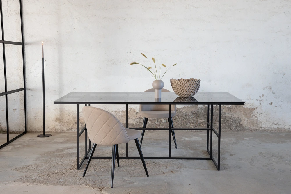 Venture Design Valgomasis stalas, Leif, 200x90 cm, Juodas