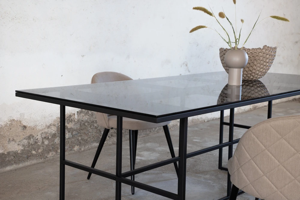Venture Design Valgomasis stalas, Leif, 200x90 cm, Juodas